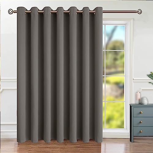 Dehome 1級遮光カーテン 幅150cm 丈178cm グレー 1枚入り ハトメ型 間仕切り 目隠し 断熱 UVカット